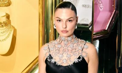 Isis Valverde aposta em colar usado por Madonna com 12 mil cristais para evento em Los Angeles