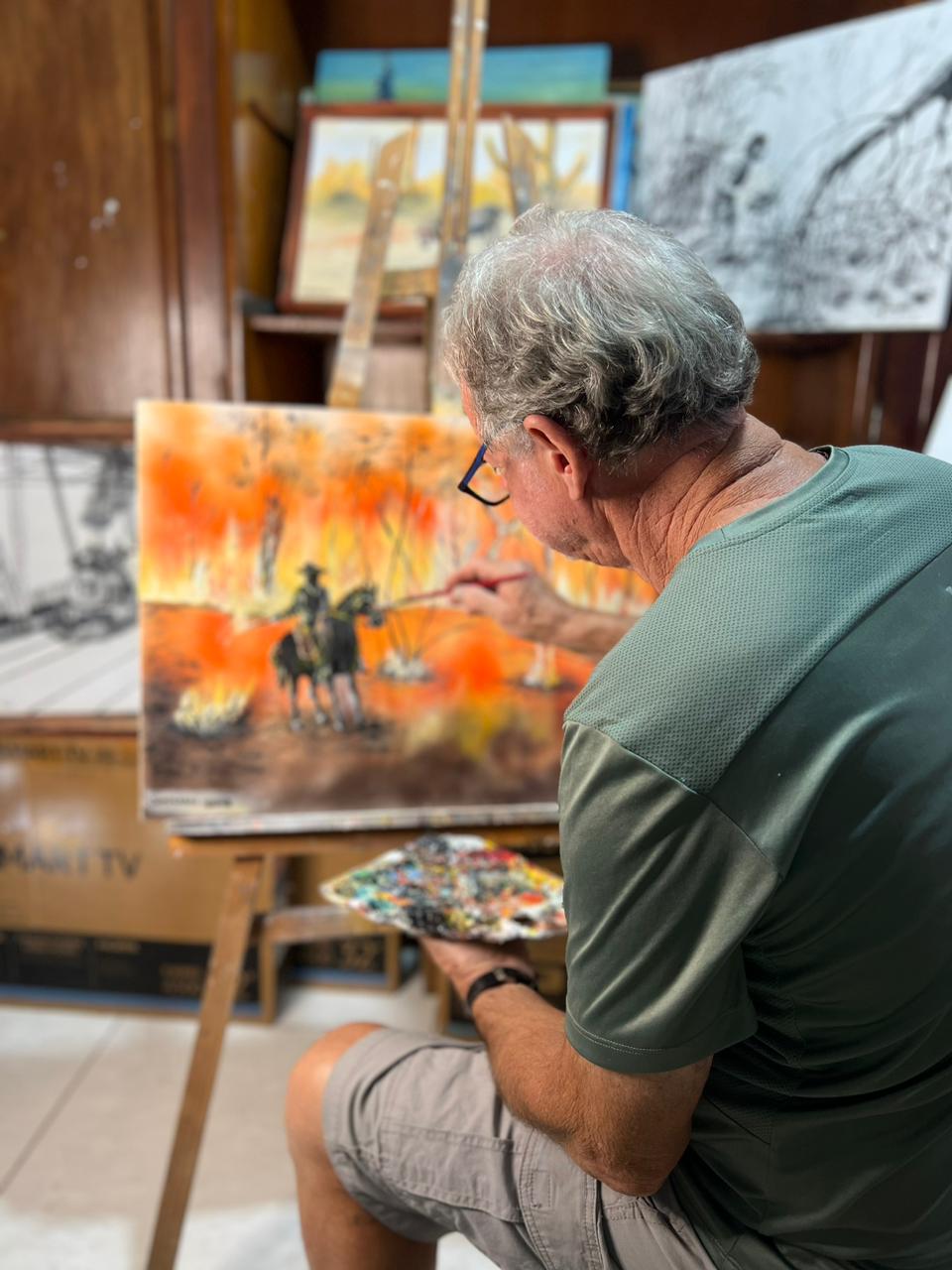 Joarez Romano recebe Ana Sanches na exposição “A vida insiste”