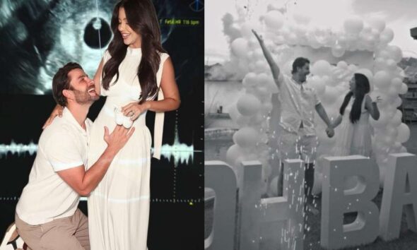 Menino ou Menina? Laís Caldas e Gustavo Marsengo realizam chá revelação íntimo