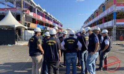 Tempestades de raios acende preocupação do Crea-ES com camarotes montados no Sambão